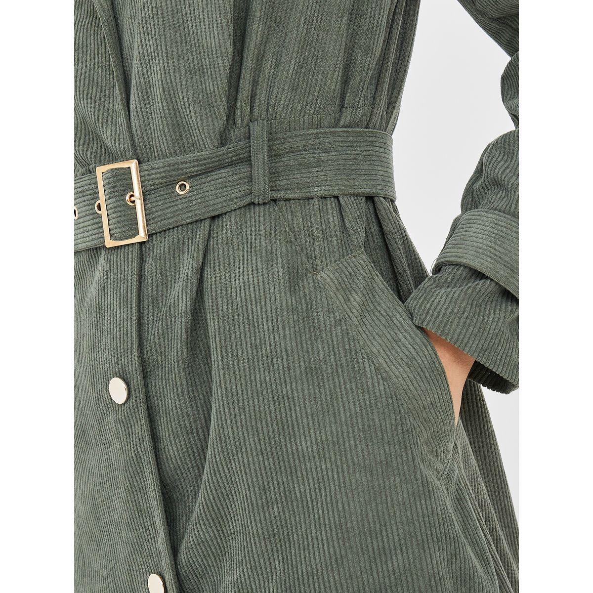 فستان ميدي كوردروي بحزام خصر-women-clothing-dresses-image-3