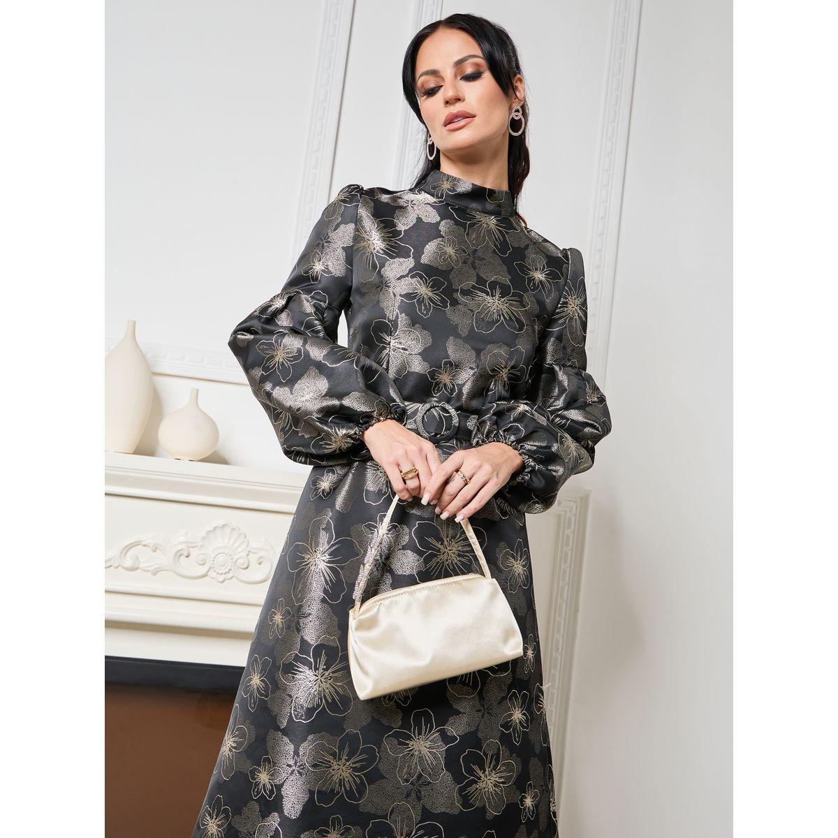 فستان ميدي بأكمام بالون-women-clothing-dresses-image-3