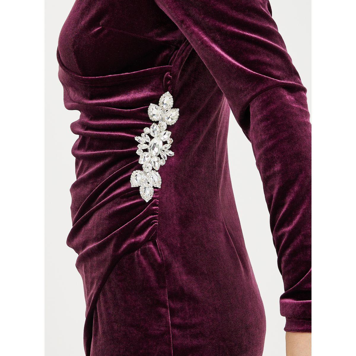 Styli Embellished Wrap Front Slit Midi Dress-women-clothing-dresses-image-6