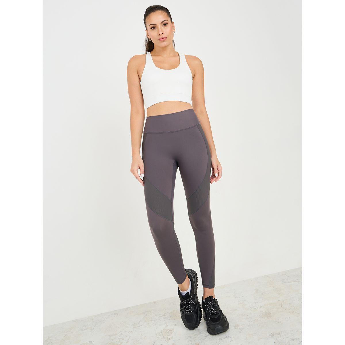 ليقنز سادة بتداخلات بارزة الملمس-women-clothing-sportswearandactivewear-bottoms-image-1