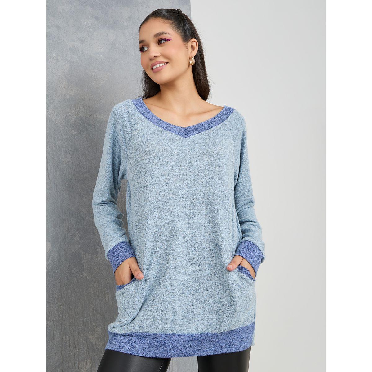 Styli Oversized Drop Shoulder Pocket Longline T-Shirt-women-clothing-tshirts-image-1