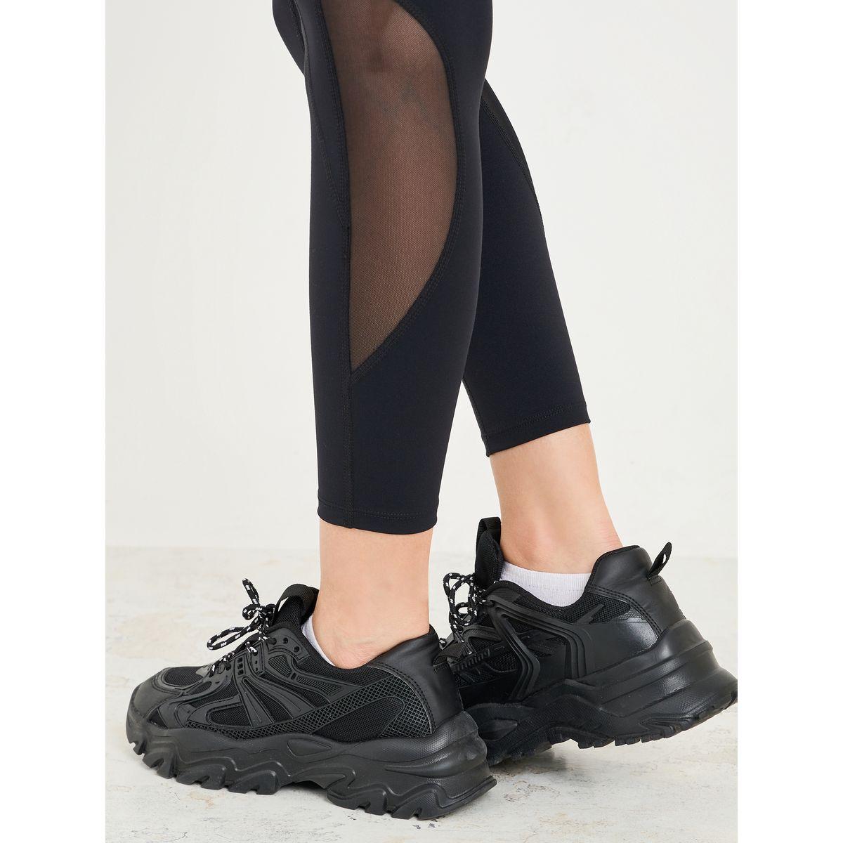 Styli Active Knee Side Curve Mesh Insert Stitch Detail Leggings-women-clothing-sportswearandactivewear-bottoms-image-4