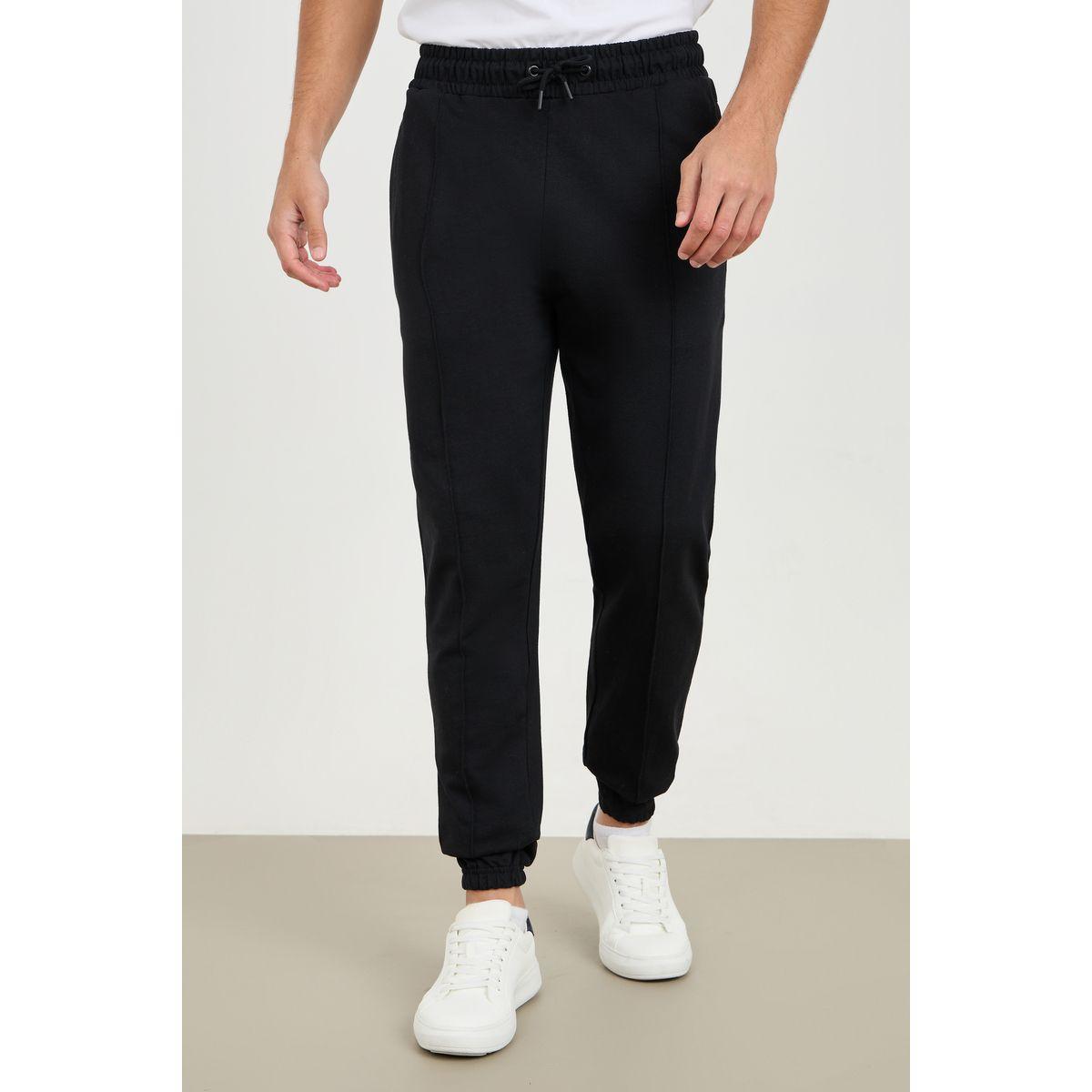 Styli Eco Earth Front Pintuck Detail Slim Fit Terry Drawstring Joggers-men-clothing-bottoms-joggers-image-1