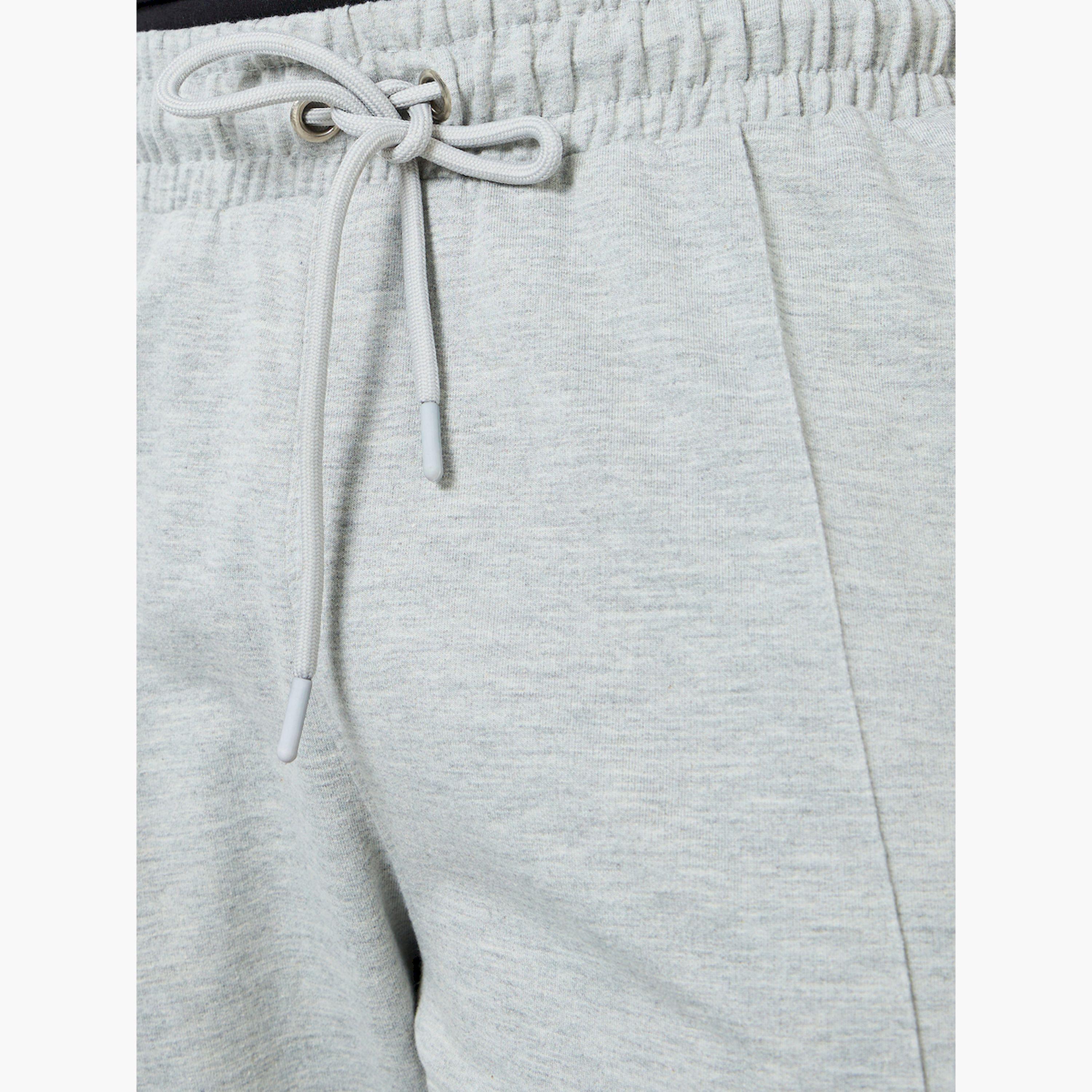 Styli Men Grey Solid Joggers with Pintuck Detail-men-clothing-bottoms-joggers-image-3