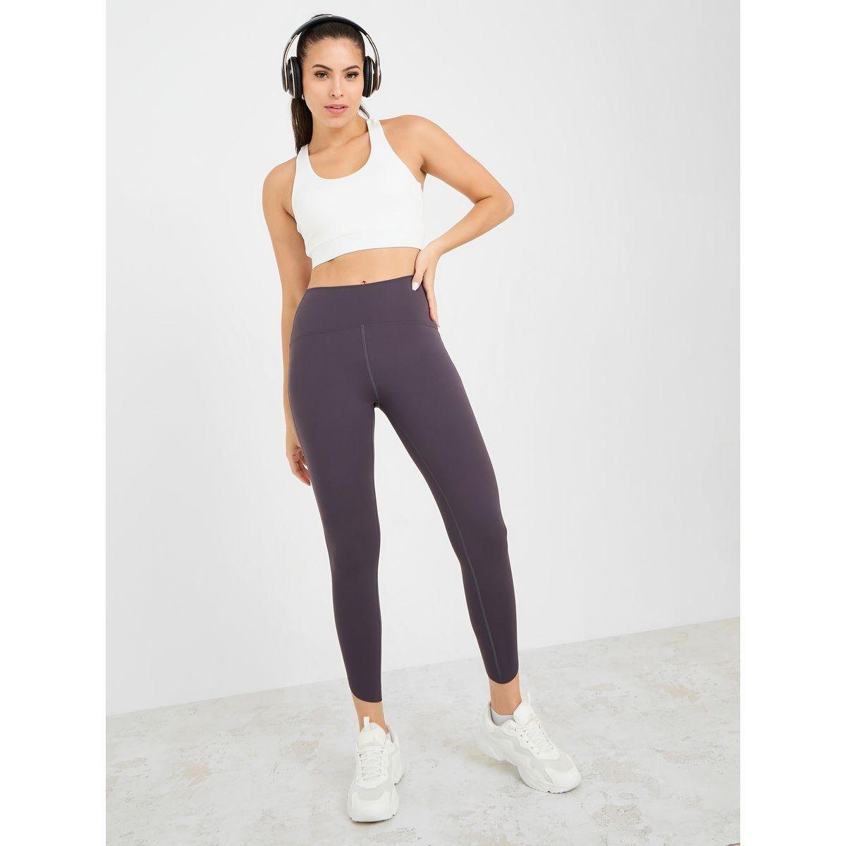 Styli Active Waist Side Dip Stitch Detail Curved Hem Leggings-women-clothing-sportswearandactivewear-bottoms-image-1