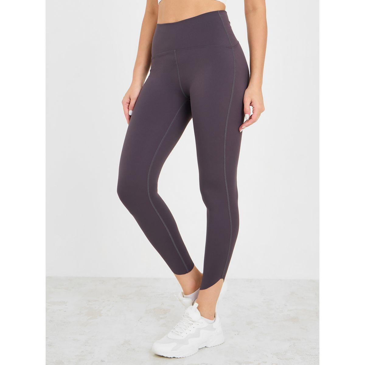 Styli Active Waist Side Dip Stitch Detail Curved Hem Leggings-women-clothing-sportswearandactivewear-bottoms-image-2