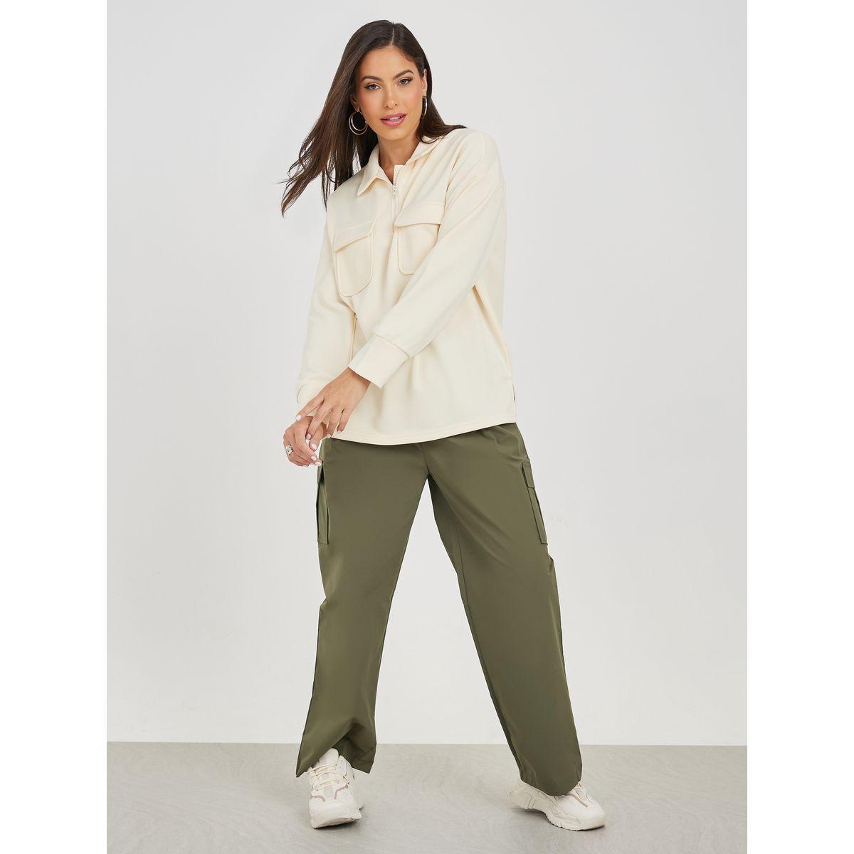 سويت شيرت بجيوب على الصدر-women-clothing-shirtsandblouses-shirts-image-2