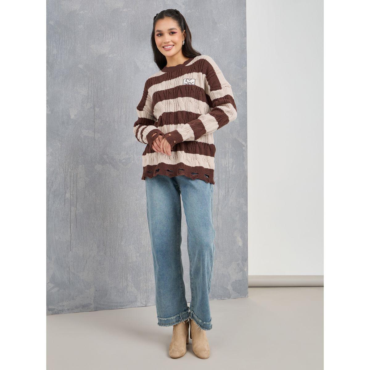 سويتر محبوك بتفاصيل ممزقة-women-clothing-cardigansandjumpers-jumpers-image-3
