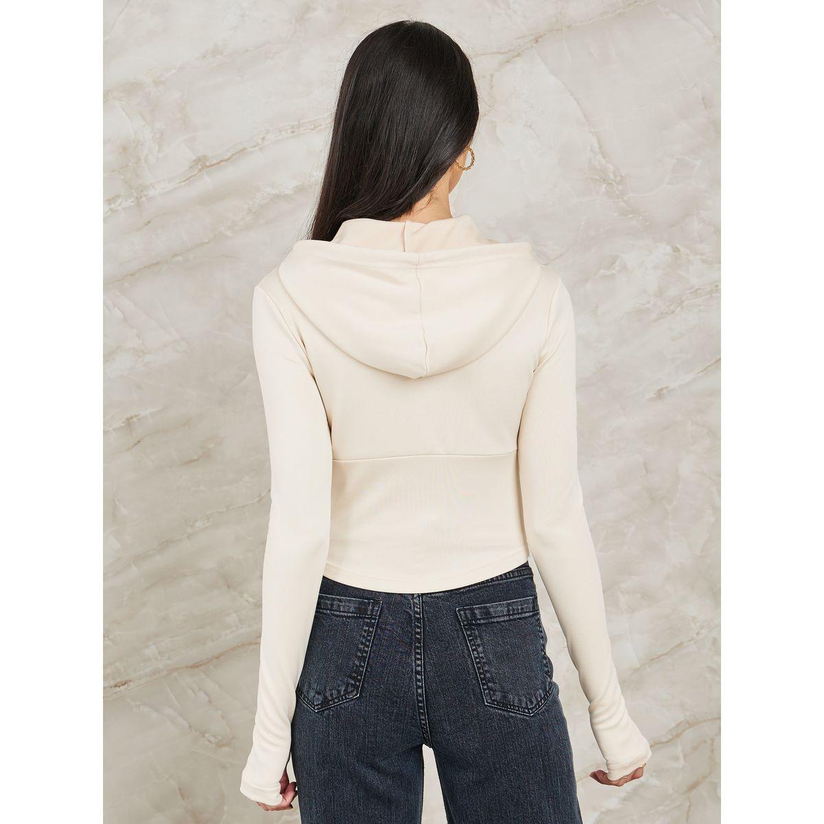 Styli Hooded Knit Top with Corset & Button Detailing-women-clothing-shirtsandblouses-blouses-image-5