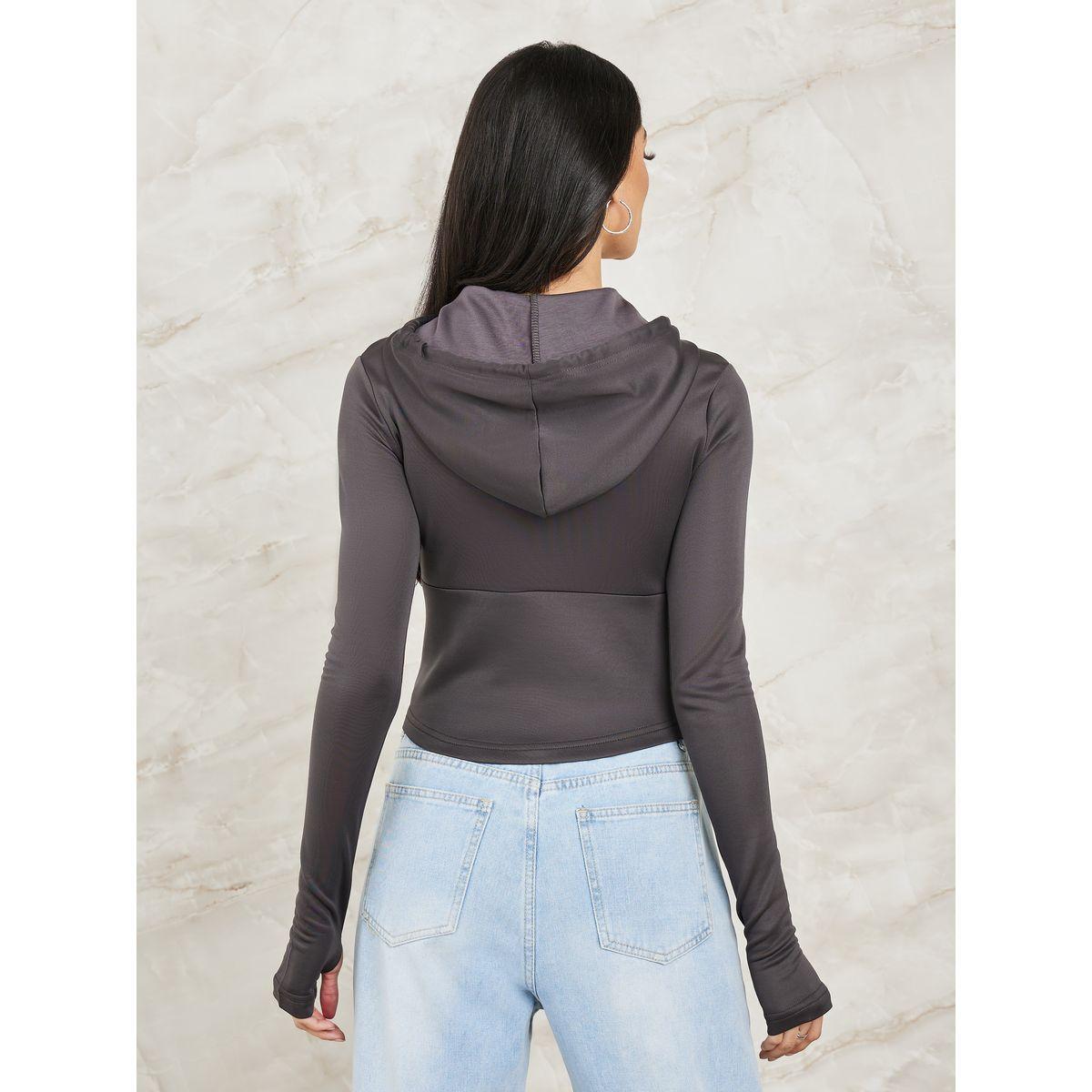 Styli Hooded Knit Top with Corset & Button Detailing-women-clothing-shirtsandblouses-blouses-image-4
