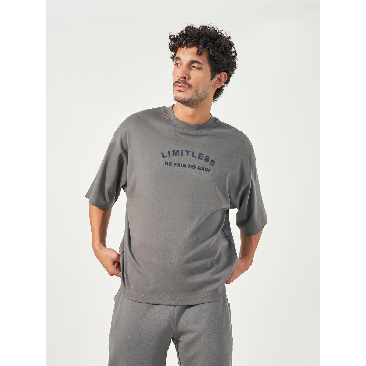 Styli Eco Earth Flock Print Boxy T-Shirt & Joggers Co-Ords-men-clothing-coordsets-image-2