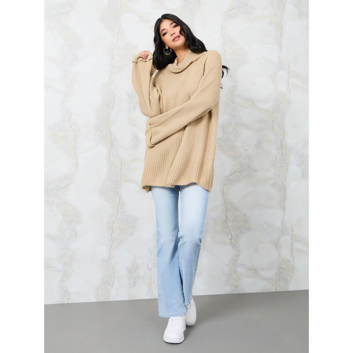 سويتر واسع بتفاصيل محبوكة-women-clothing-cardigansandjumpers-jumpers-image-2