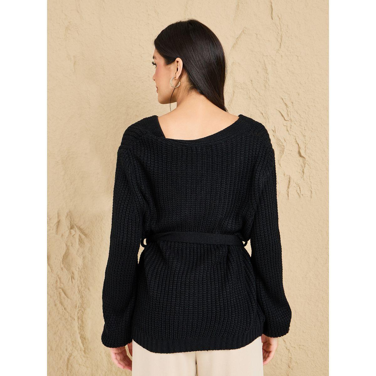 كارديجان محبوك بأزرار غلق وحزام-women-winterwear-cardigansandjumpers-cardigans-image-5