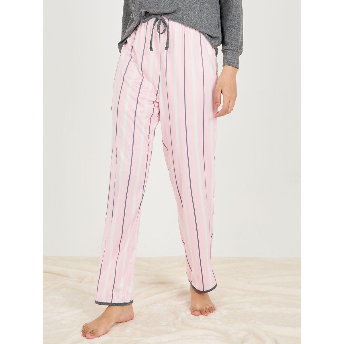 طقم بيجاما من ( تيشيرت + بنطال )-women-clothing-nightwear-pyjamas-longsets-image-3