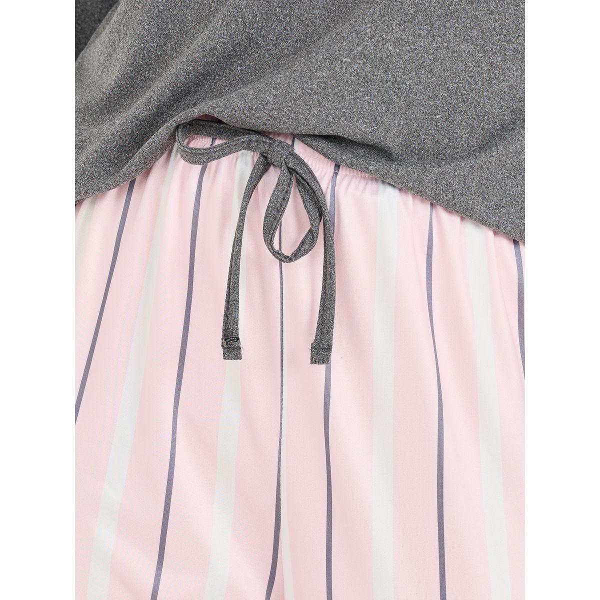 طقم بيجاما من ( تيشيرت + بنطال )-women-clothing-nightwear-pyjamas-longsets-image-4