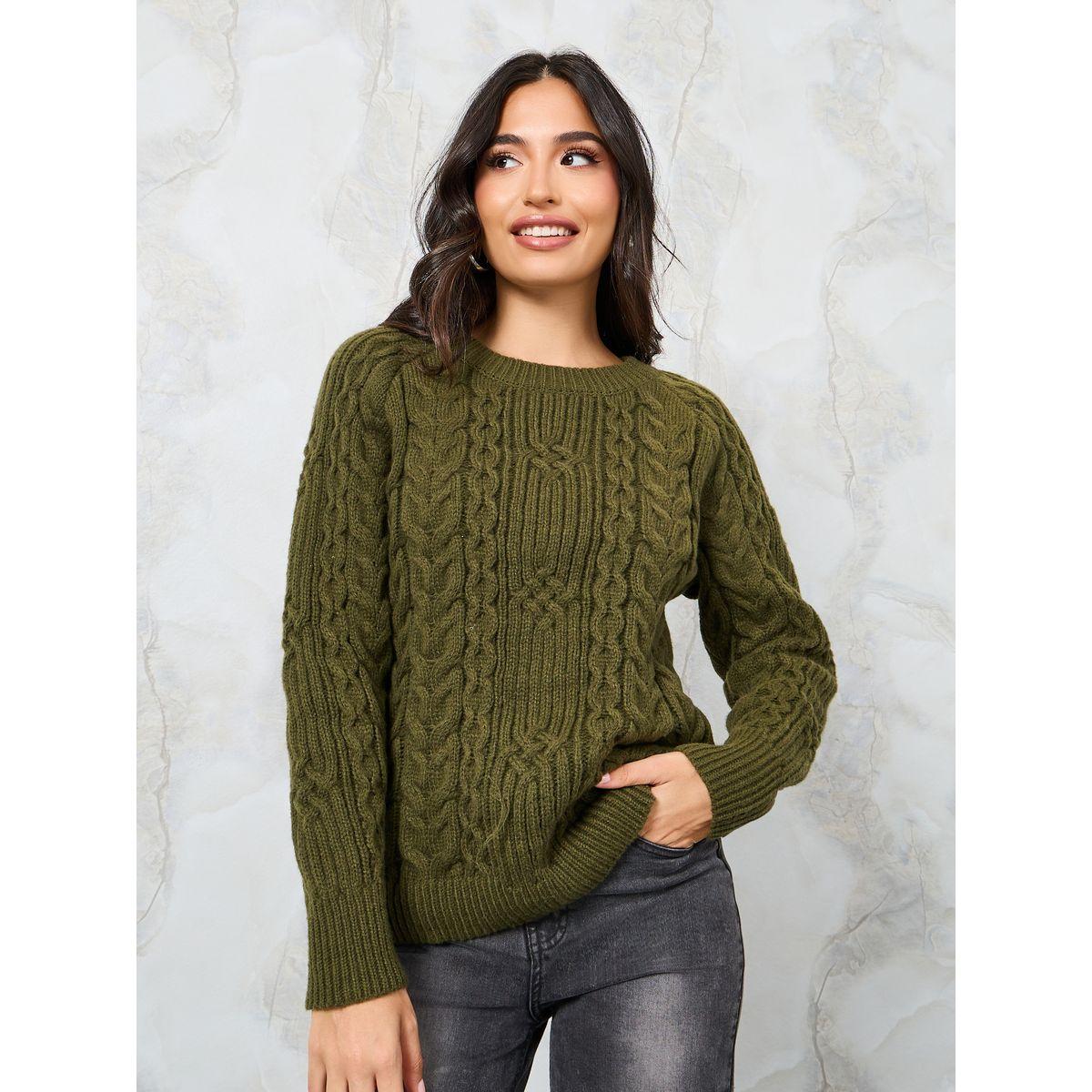 Styli Regular Fit Cable Knit Regular Length Sweater-women-clothing-cardigansandjumpers-jumpers-image-2