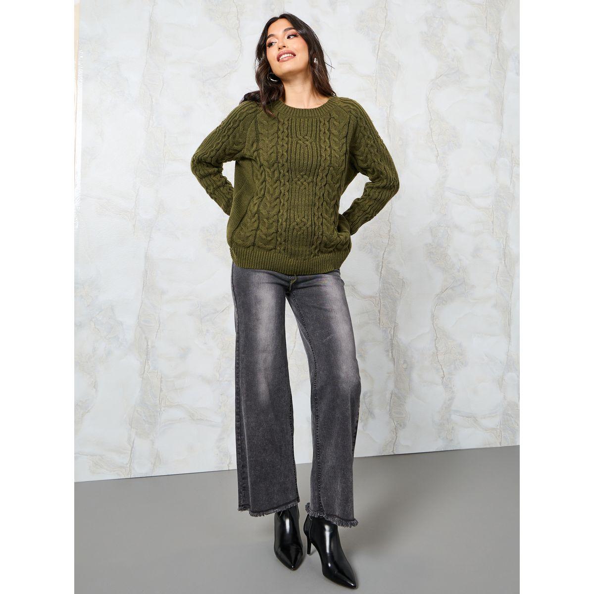 Styli Regular Fit Cable Knit Regular Length Sweater-women-clothing-cardigansandjumpers-jumpers-image-3