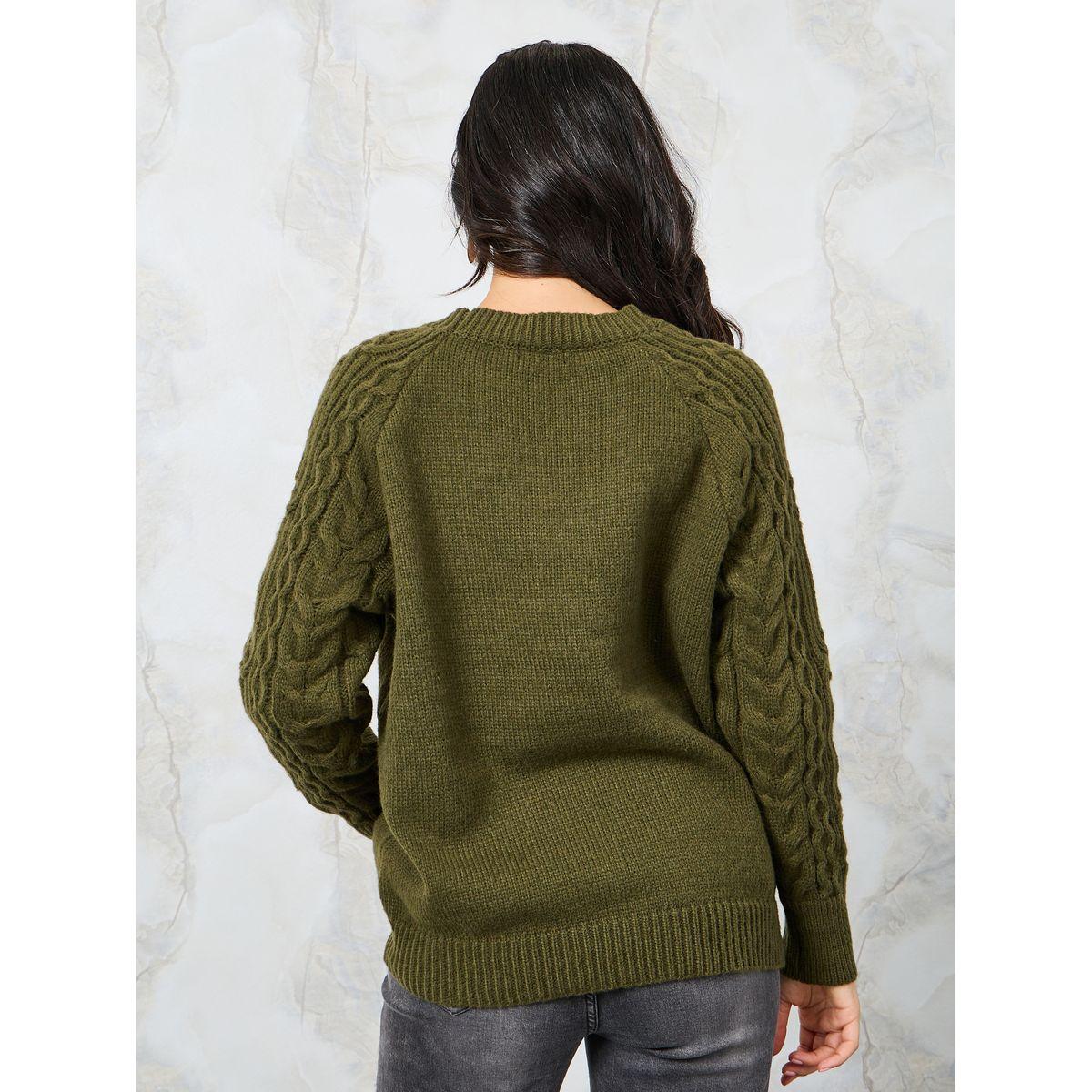 Styli Regular Fit Cable Knit Regular Length Sweater-women-clothing-cardigansandjumpers-jumpers-image-5