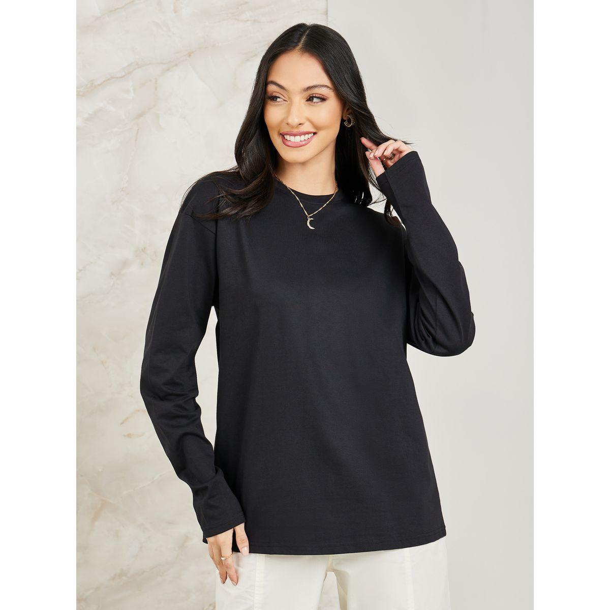 Styli Oversized Round Neck Longline T-Shirt-women-clothing-tshirts-image-3