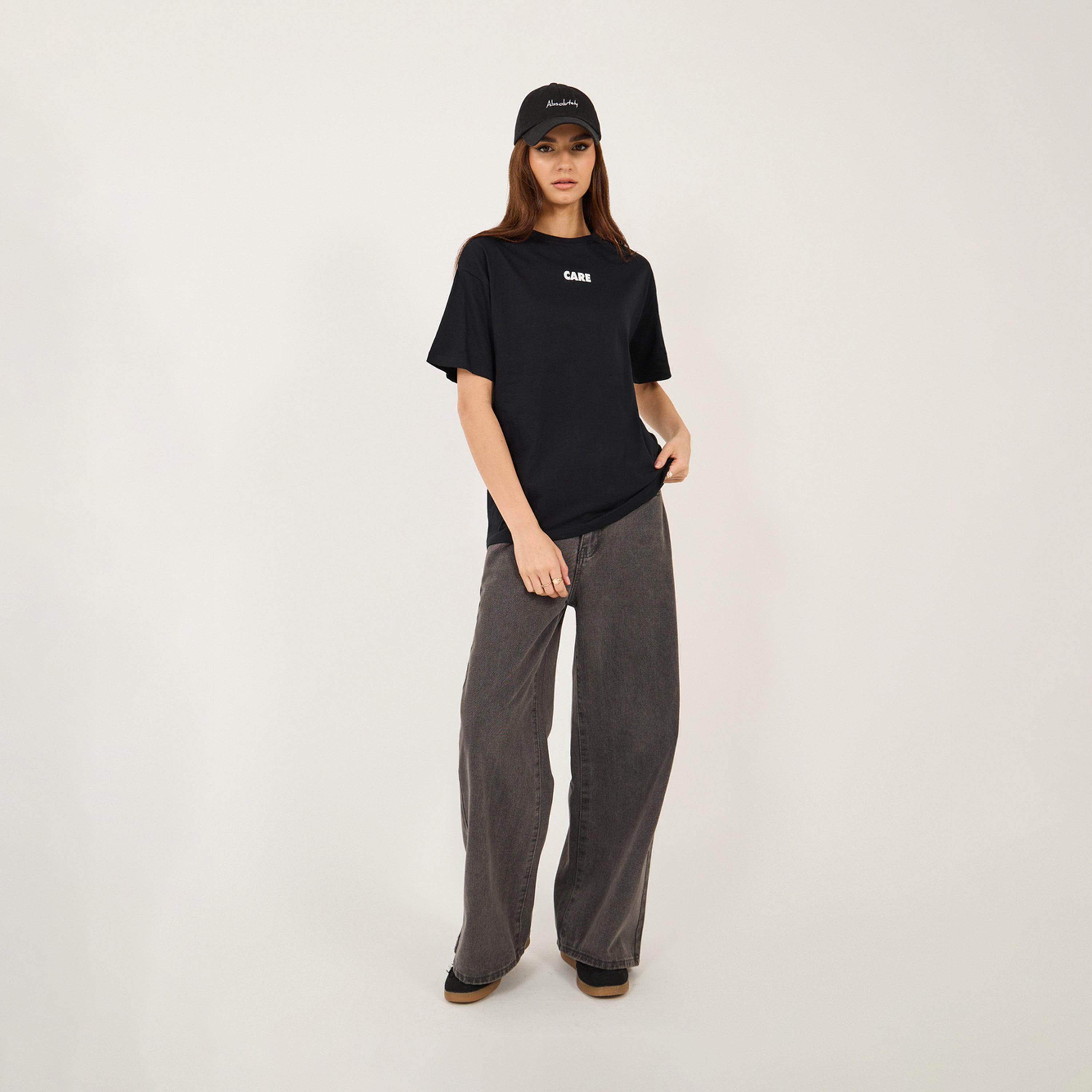 Styli Oversized Slogan Print Round Neck T-Shirt-women-clothing-tshirts-image-3