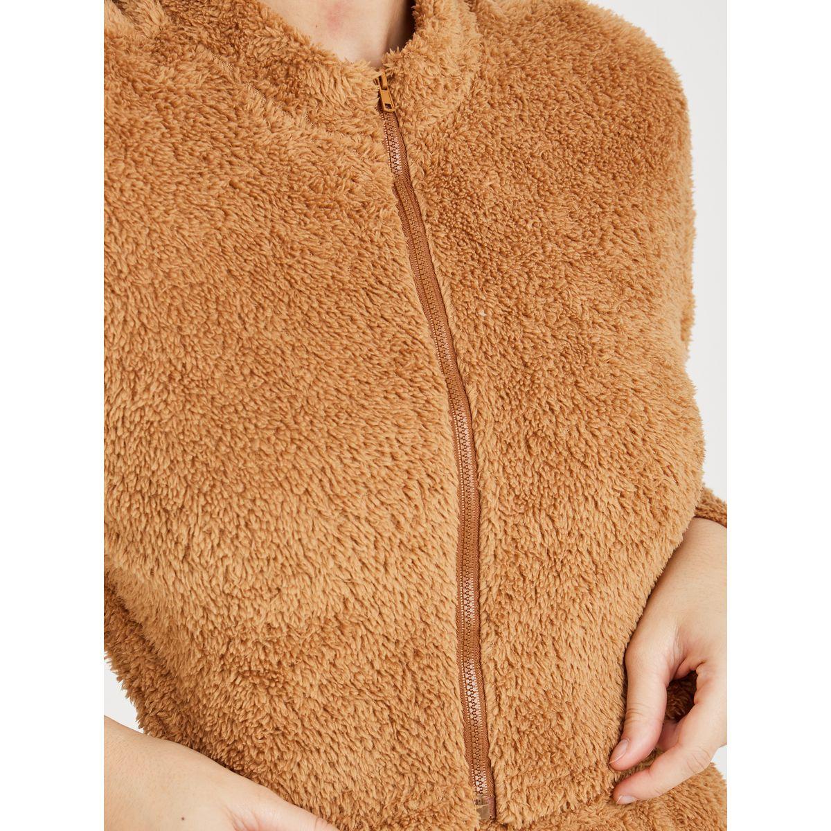 Styli Unwind Fleece Zip Through Jacket & Wide Leg Pocket Trouser Lounge Set-women-clothing-coordsets-image-5