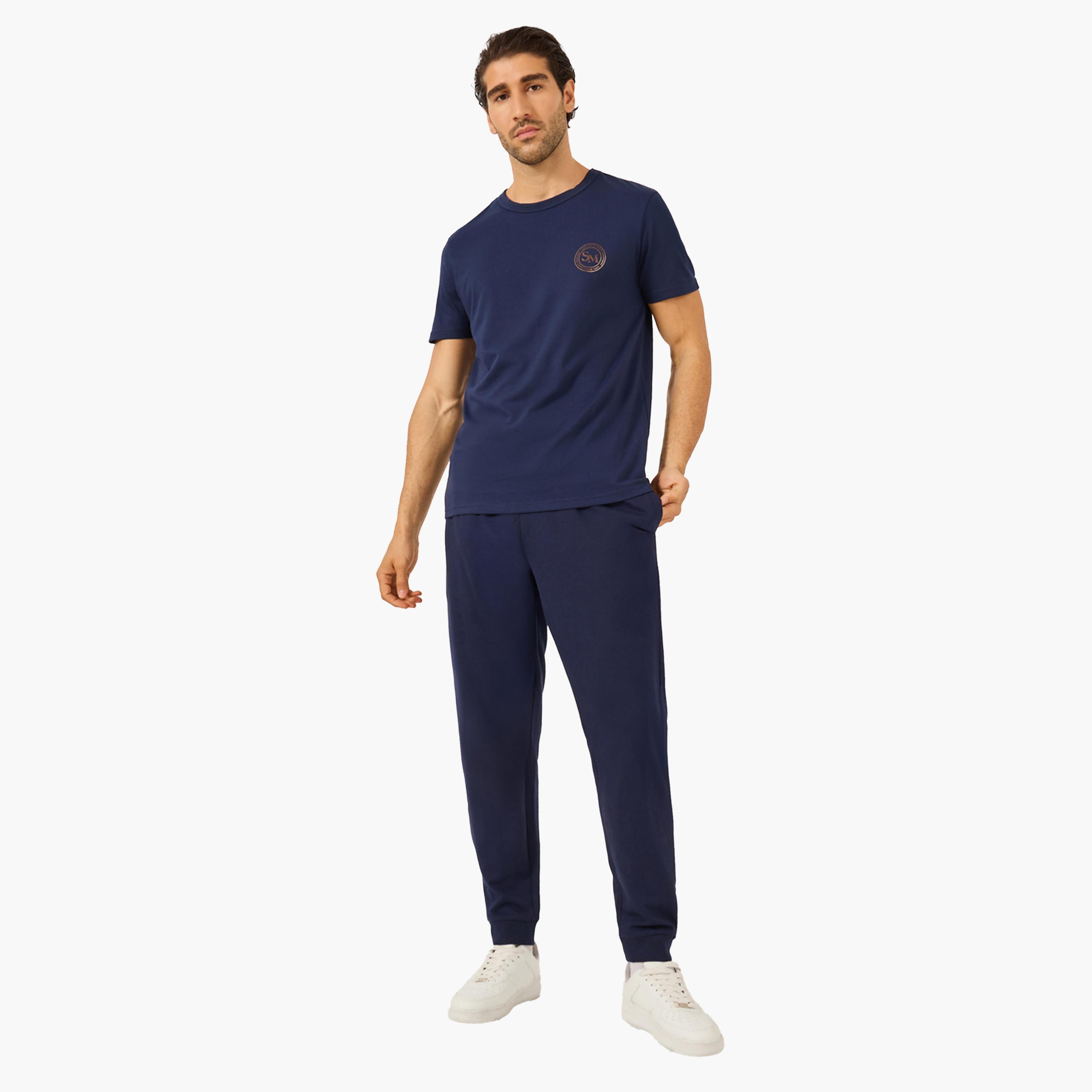 ستايلي-  بنطال رياضي سليم تيري ايكو ايرث  مع جيوب جانبية-men-clothing-bottoms-joggers-image-2