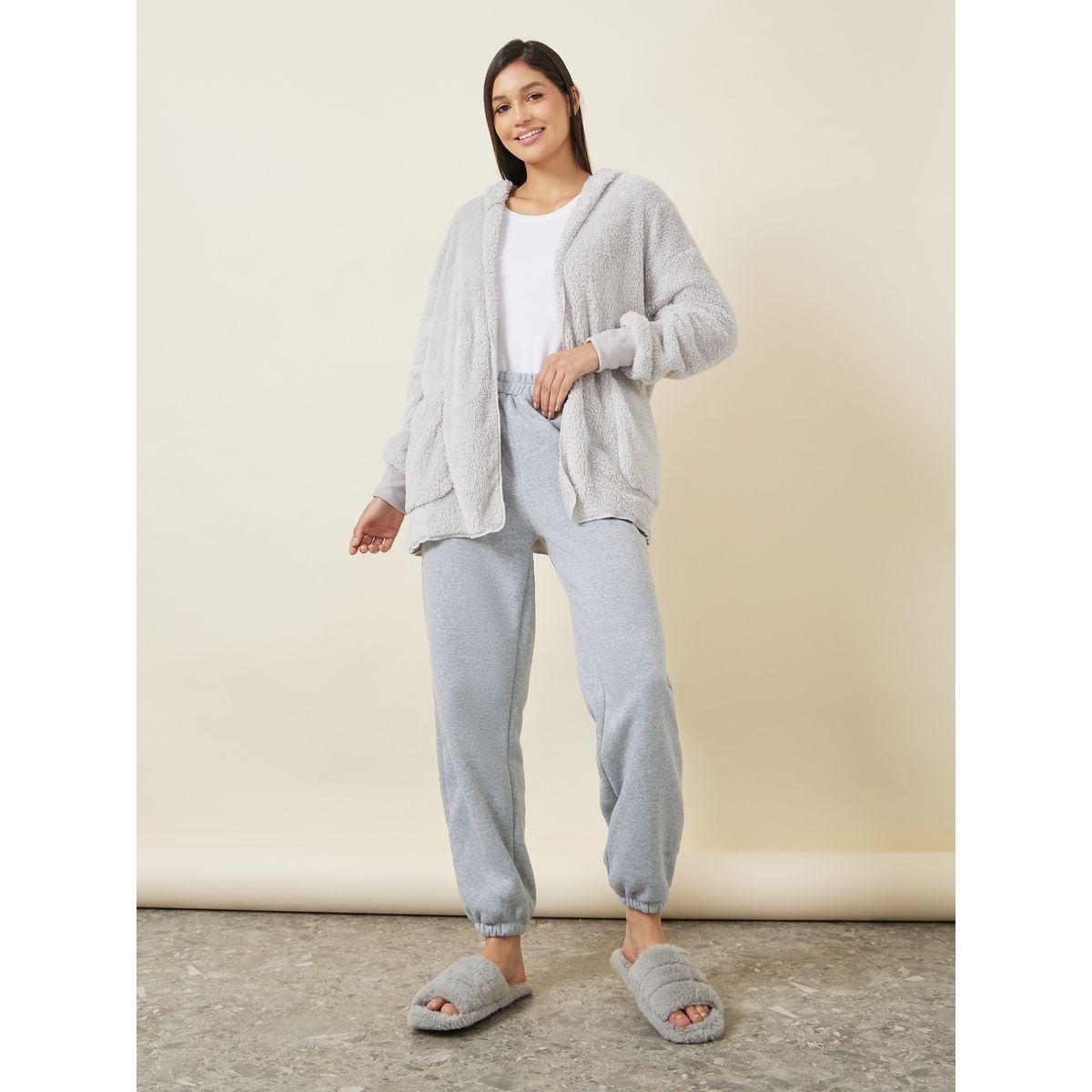 Styli Unwind Drop Shoulder Cuff Hooded Robe-women-clothing-nightwear-robes-image-2