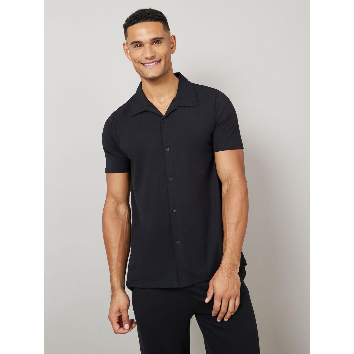 Styli Unwind Solid Shirt & Pyjama Nightwear Set-men-clothing-nightwear-sets-image-2