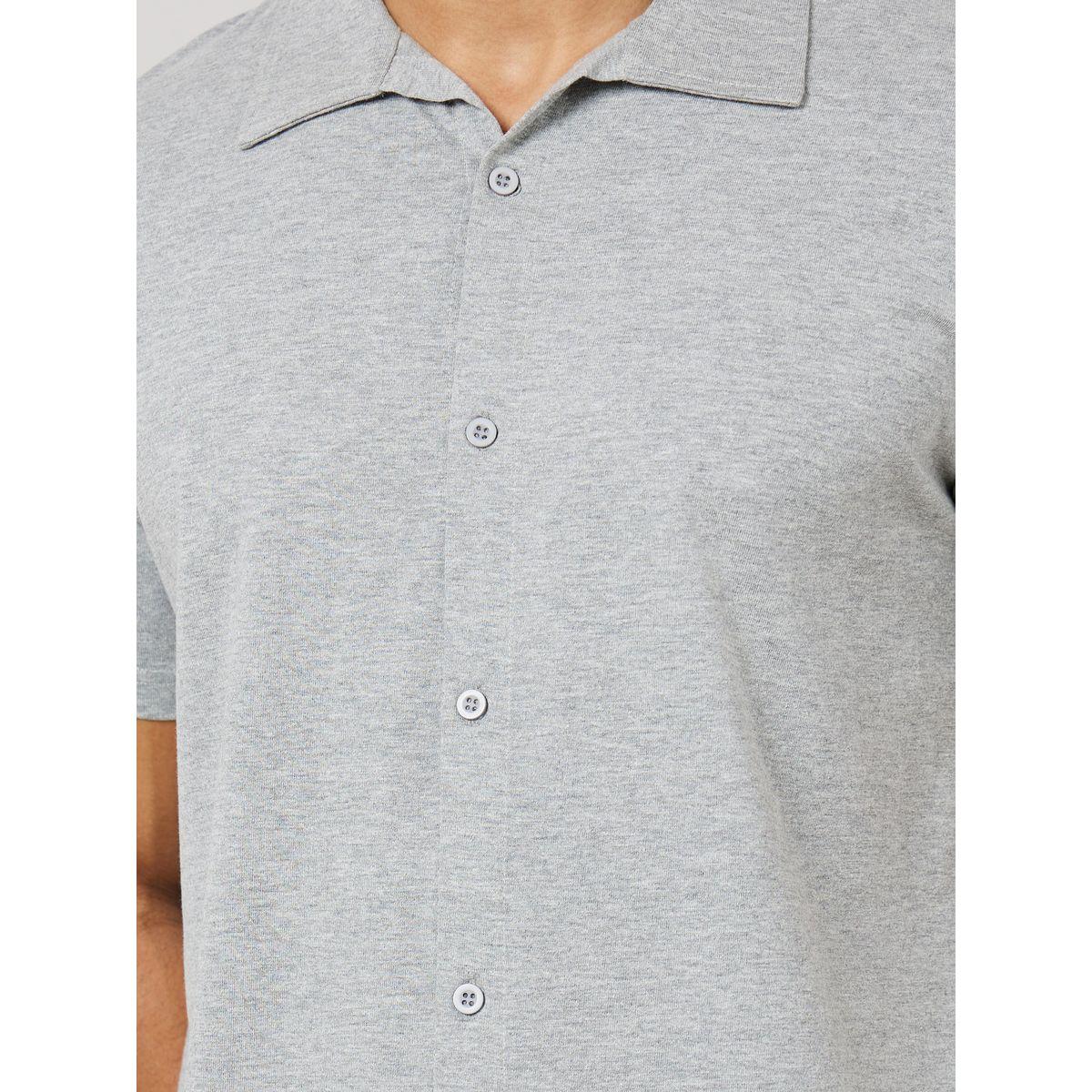 Styli Unwind Melange Shirt & Pyjama Nightwear Set-men-clothing-nightwear-sets-image-4