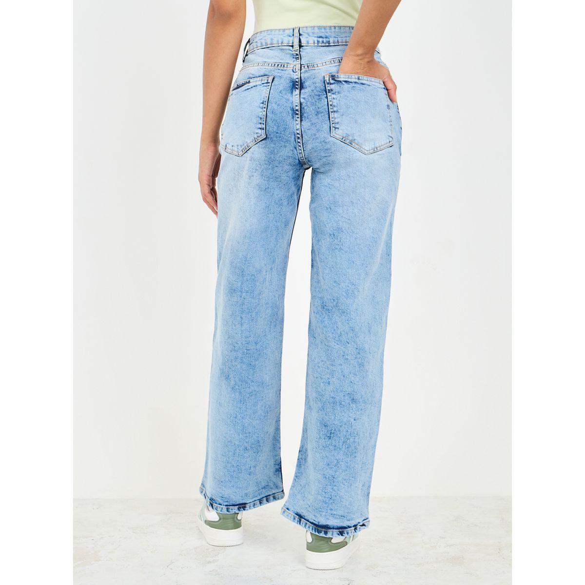 جينز بقصة مستقيمة و تفاصيل مشطوفة-women-clothing-bottoms-jeans-image-4
