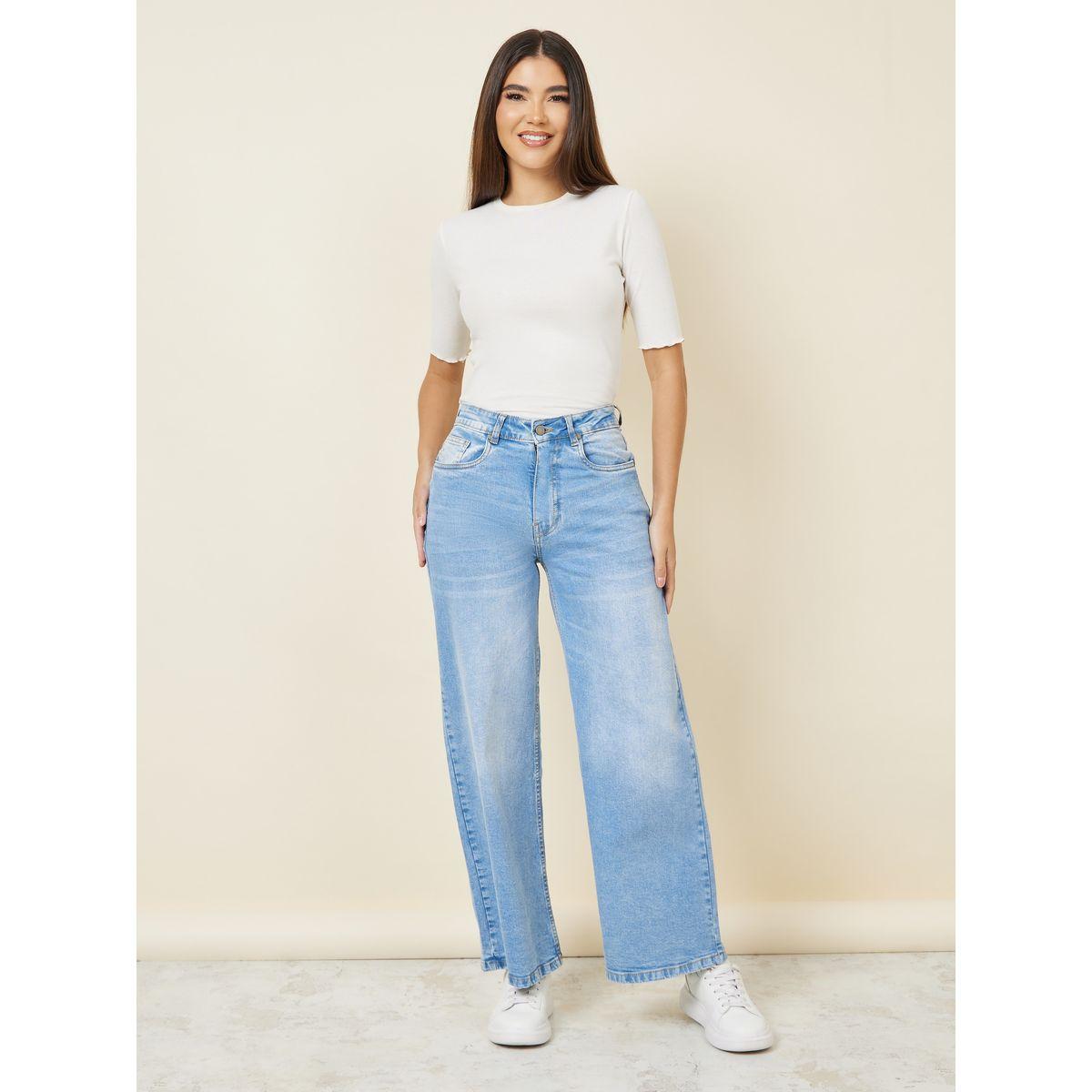 Styli Light Wash Wide Leg Jeans-women-clothing-bottoms-jeans-image-2