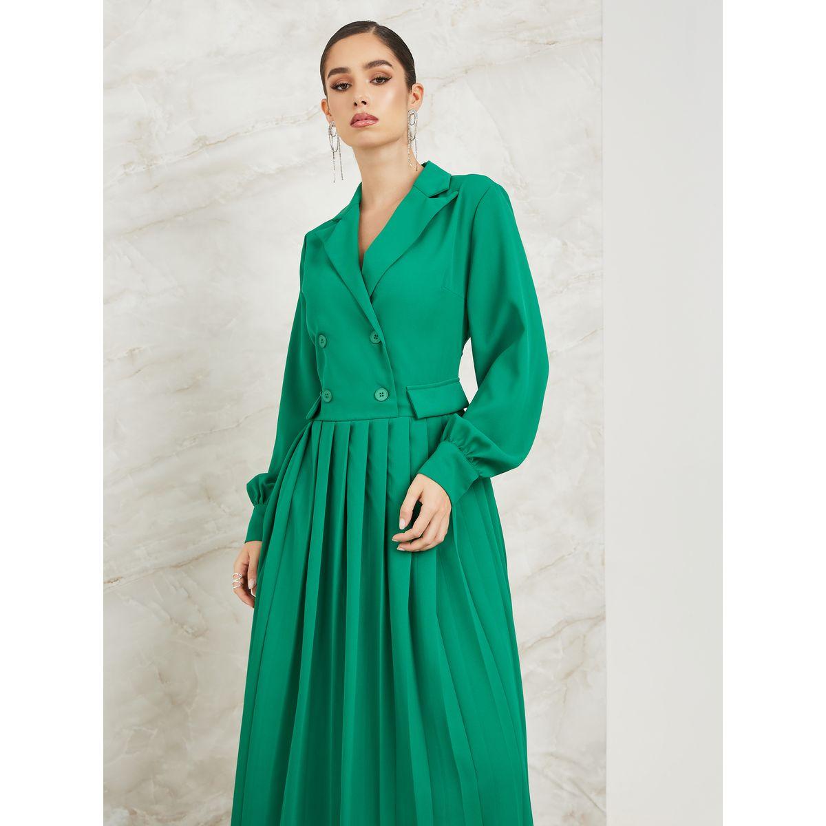 فستان ميدي بصدر مزدوج-women-clothing-dresses-image-2