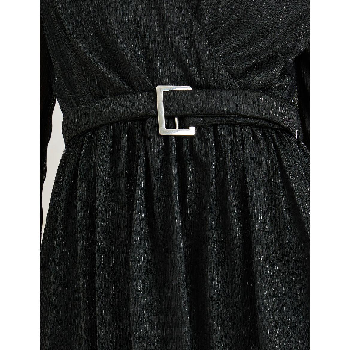 Styli Layered Lurex Belted Maxi Dress-women-clothing-dresses-image-3