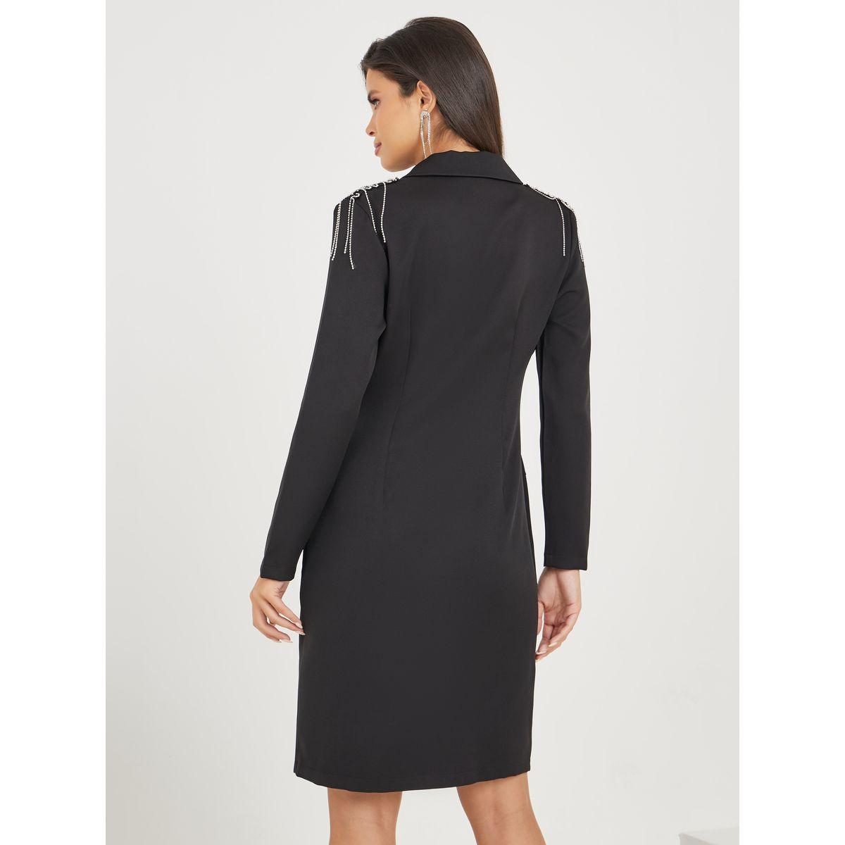 فستان بطول الركبة مزين بأزرار-women-clothing-dresses-image-4