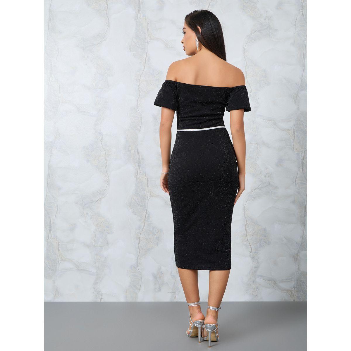 Styli Off Shoulder Bodycon Lurex Midi Dress-women-clothing-dresses-image-4