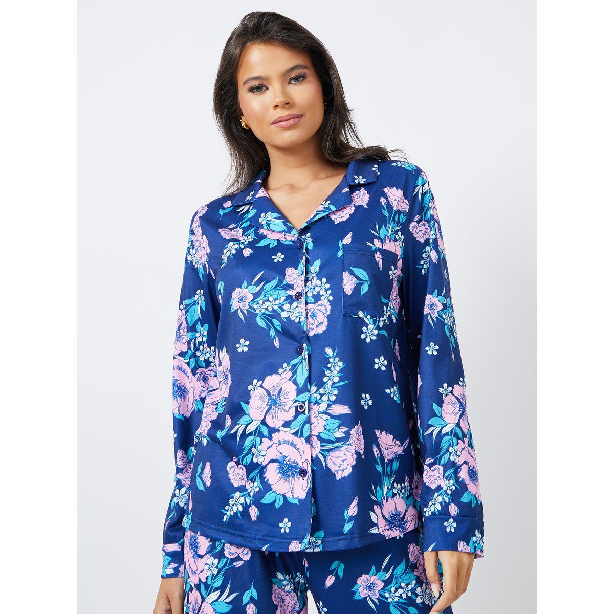 Styli Unwind Floral Print Shirt & Pyjama Set-women-clothing-nightwear-pyjamas-longsets-image-3