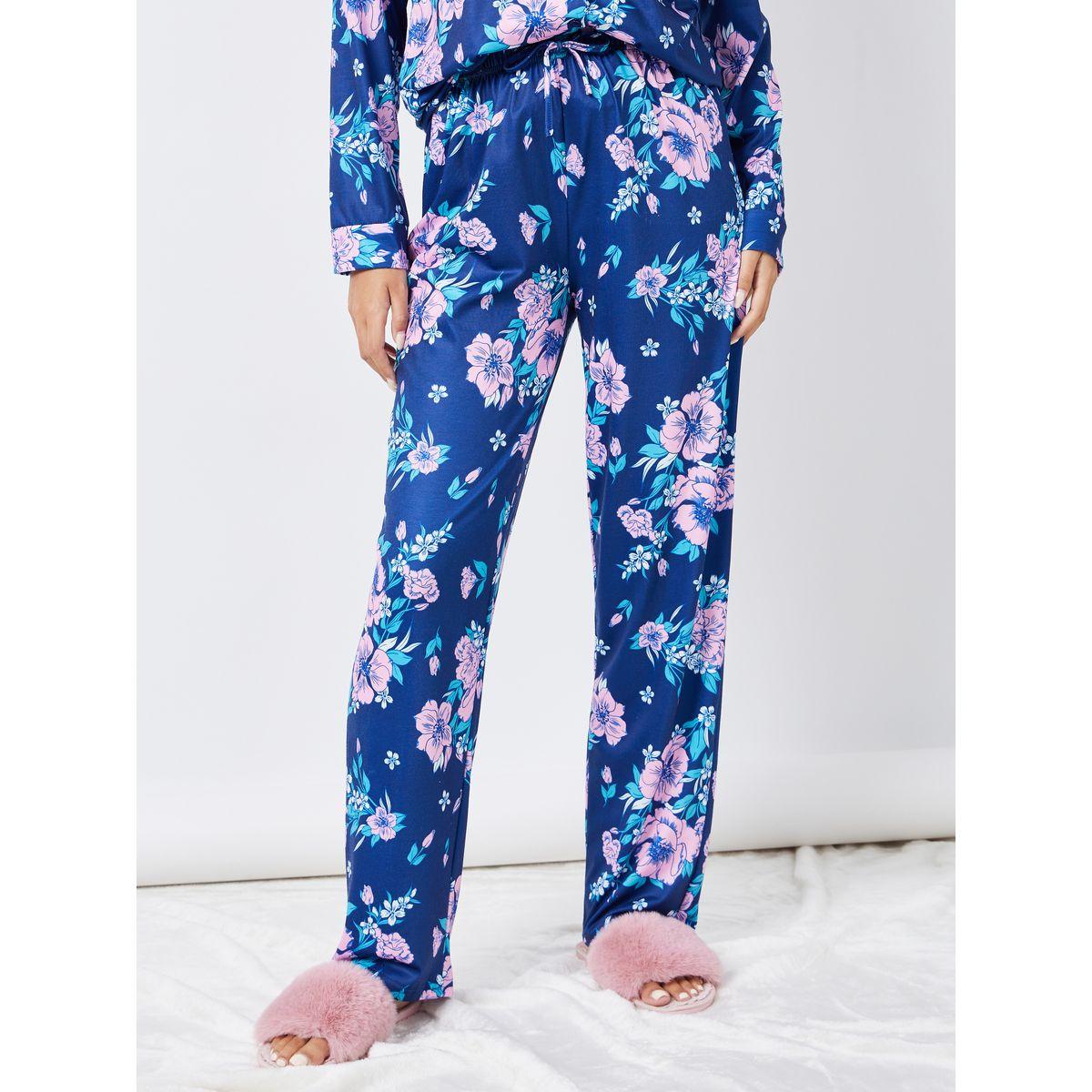 Styli Unwind Floral Print Shirt & Pyjama Set-women-clothing-nightwear-pyjamas-longsets-image-4