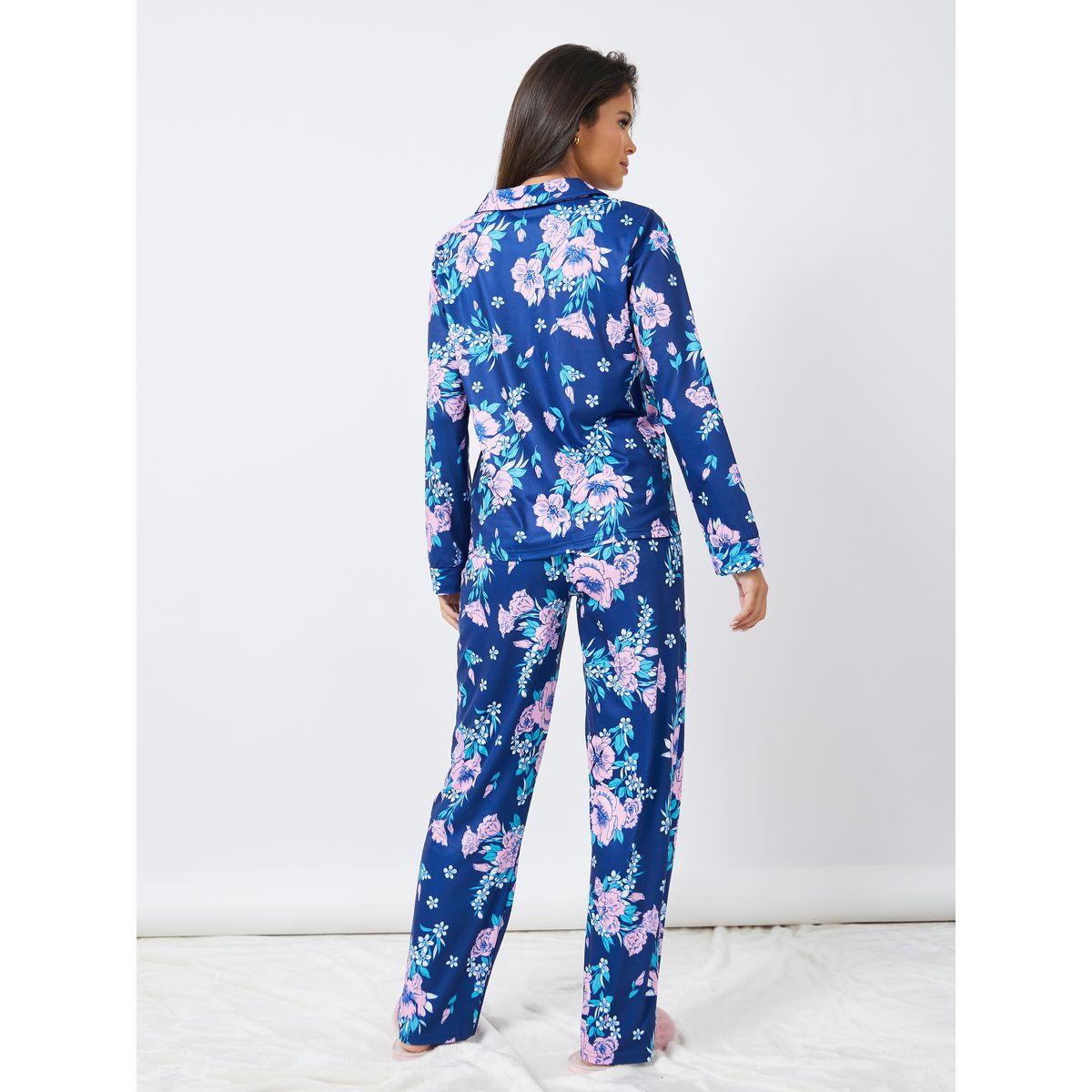 Styli Unwind Floral Print Shirt & Pyjama Set-women-clothing-nightwear-pyjamas-longsets-image-5