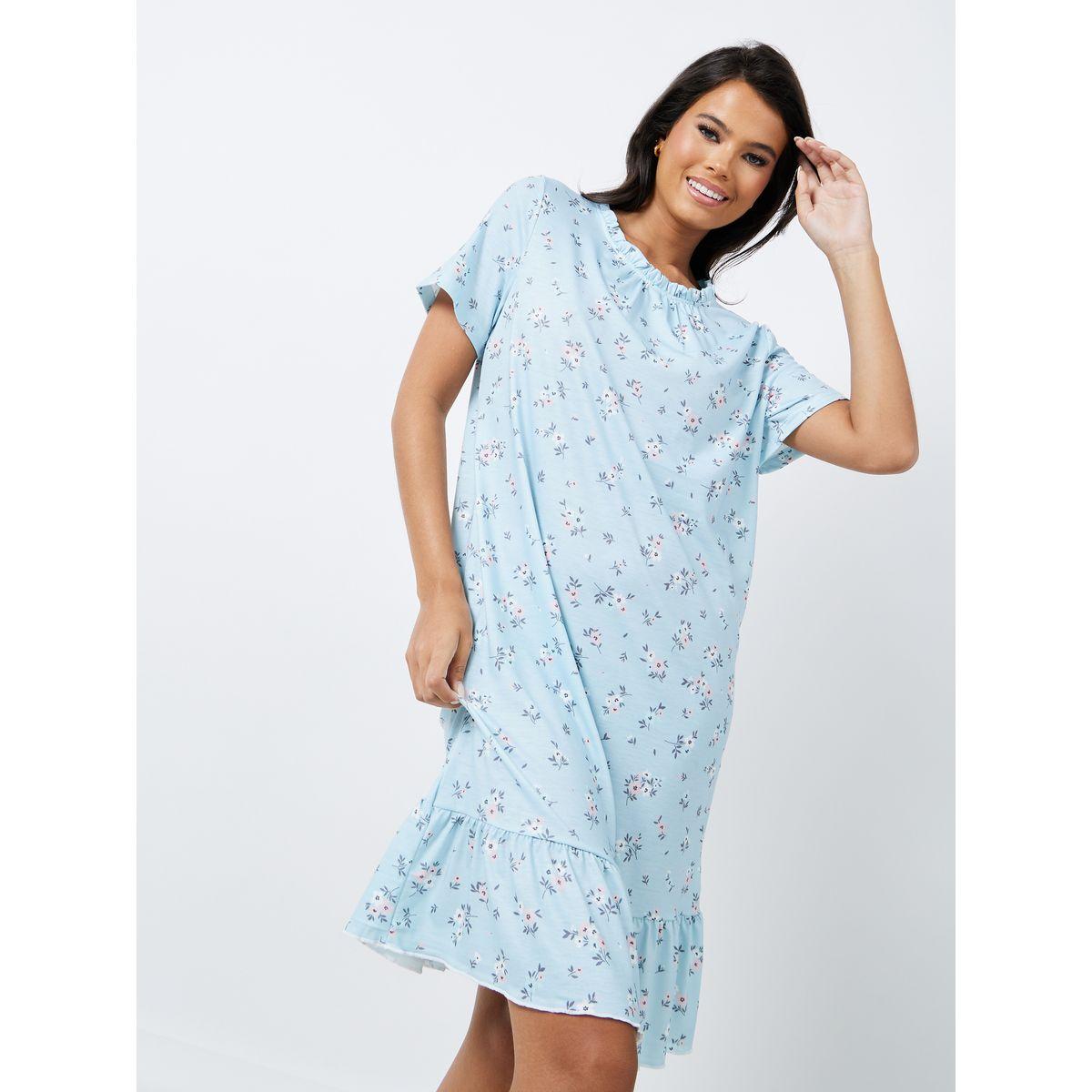 قميص نوم مطبع بزهور صغيرة-women-clothing-nightwear-nighties-image-2