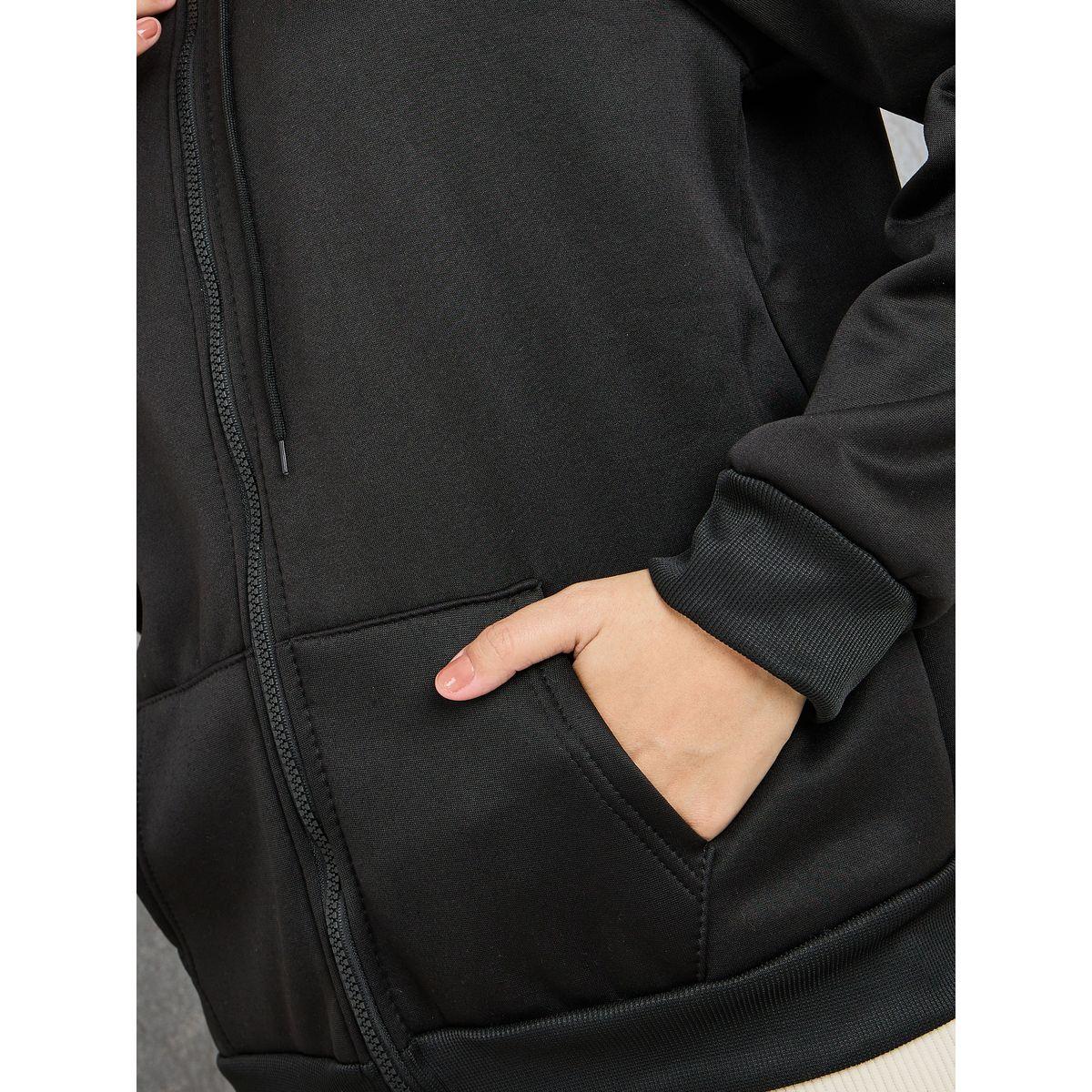 Styli Oversized zip Through Longline Hoodie-women-winterwear-hoodiesandsweatshirts-hoodies-image-4