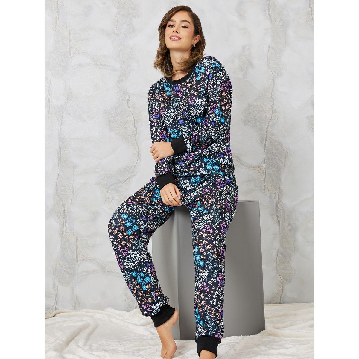 طقم بيجاما من ( بلوزة + بنطال )-women-clothing-nightwear-pyjamas-longsets-image-1