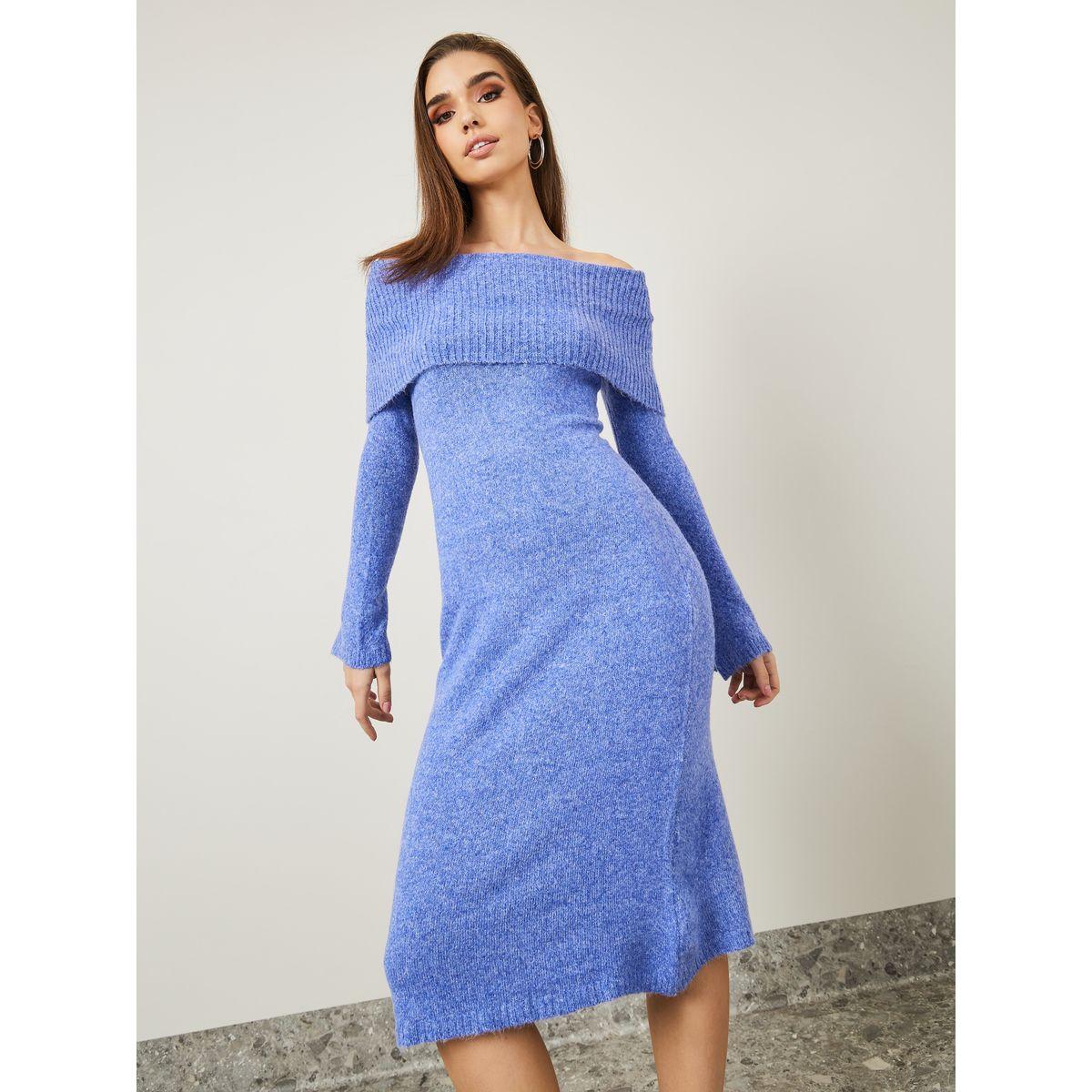 فستان ميدي بأكتاف مكشوفة-women-clothing-dresses-image-2