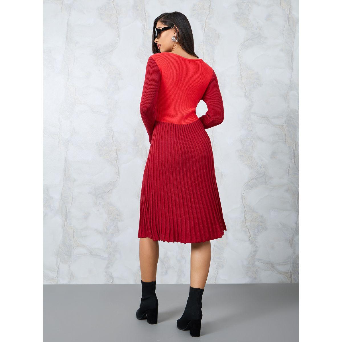 فستان ميدي بياقة سكوب-women-clothing-dresses-image-4