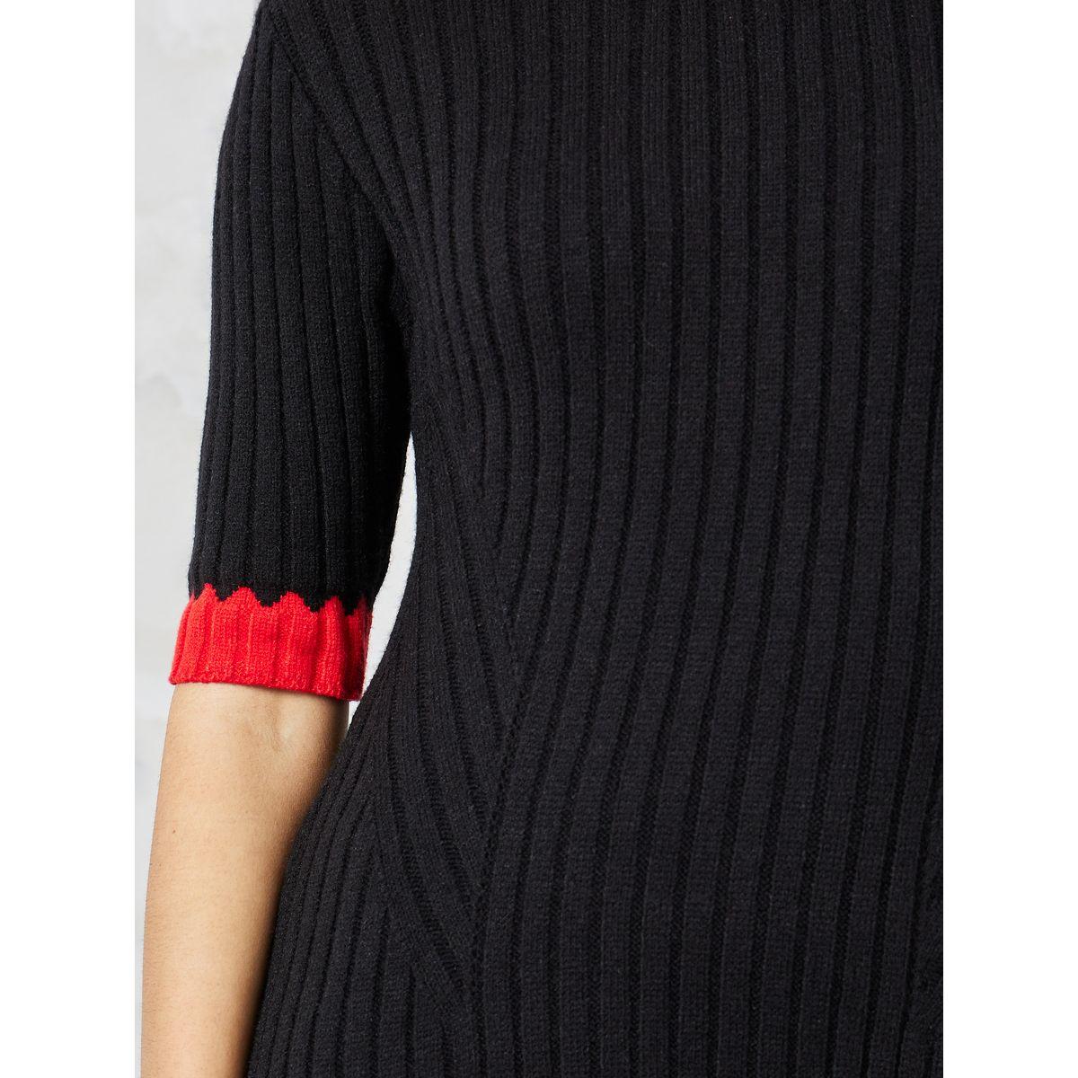 Styli Contrast Trim Knitted Sweater Midi Dress-women-clothing-dresses-image-3