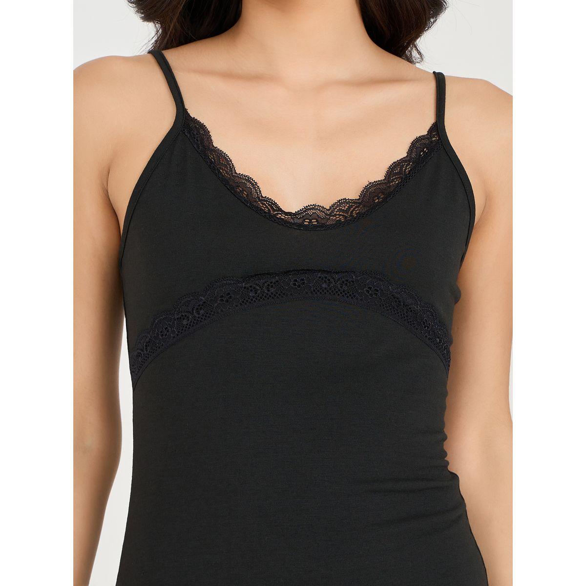 Styli Unwind Lace Trim Side Slit Slip Dress-women-clothing-nightwear-nighties-image-3