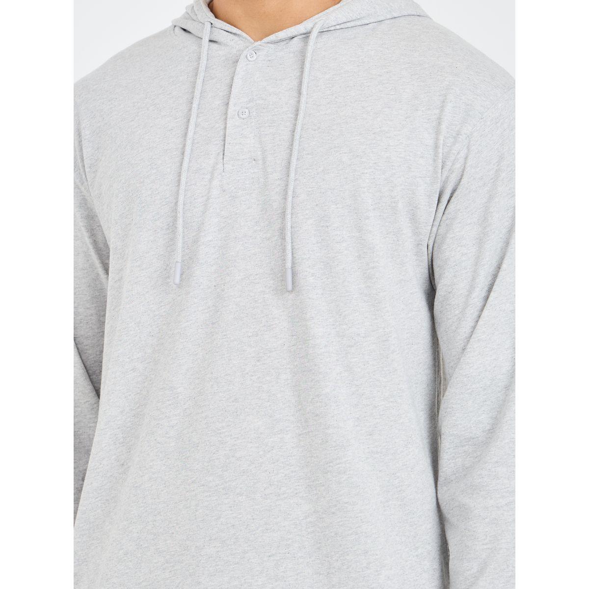 Styli Unwind Solid Long Sleeve Hooded T- shirt and Pyjama Sleep Set-men-clothing-nightwear-sets-image-3