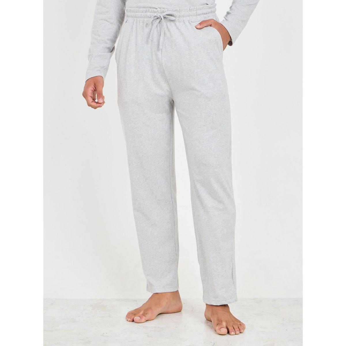 Styli Unwind Solid Long Sleeve Hooded T- shirt and Pyjama Sleep Set-men-clothing-nightwear-sets-image-5