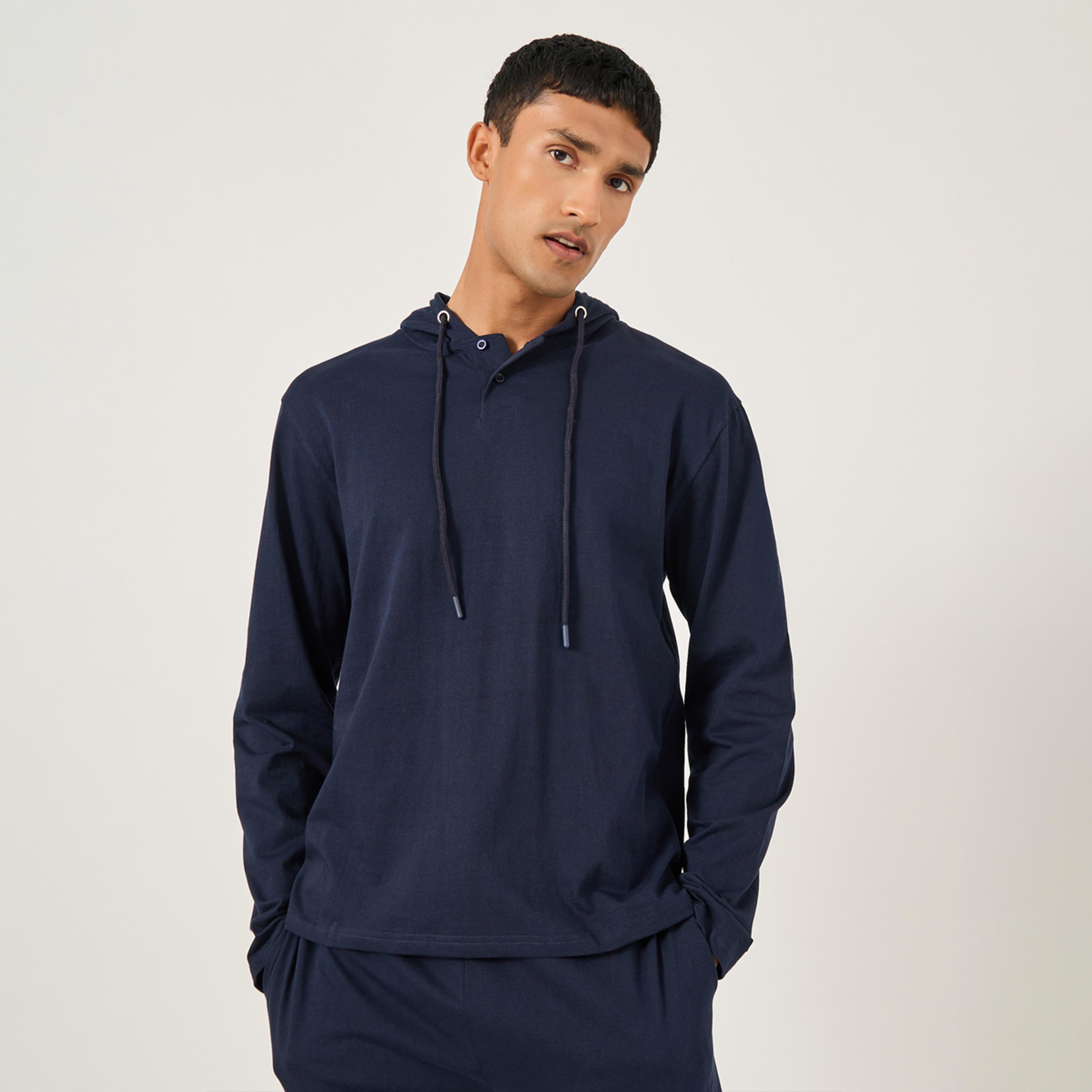 ستايلي - طقم بنطال بيجاما و هودي بأكمام طويلة-men-clothing-nightwear-sets-image-4