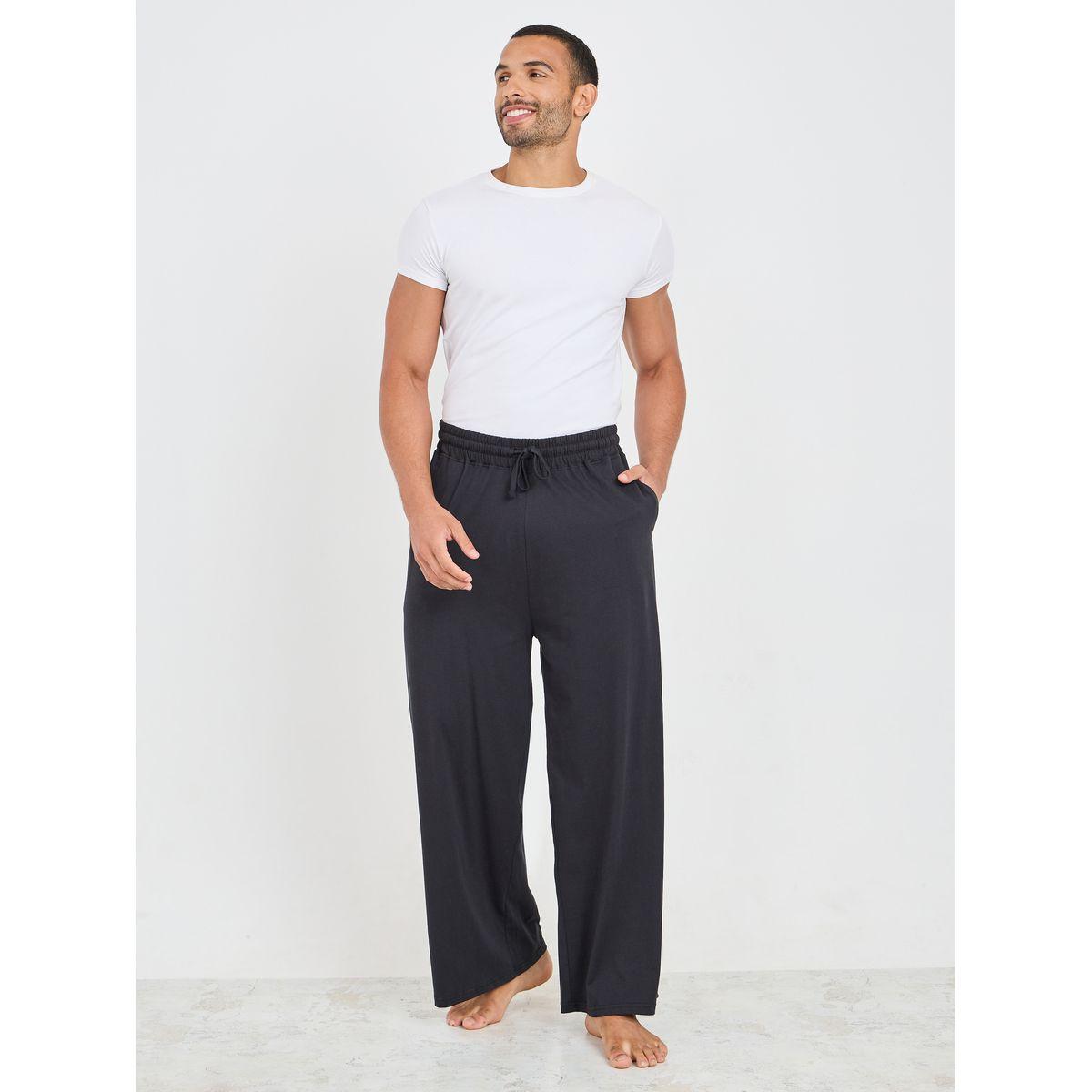 Styli Unwind Pocket Detail Wide Leg Pyjama with Drawstring Waistband-men-clothing-nightwear-pyjamaandshorts-image-2