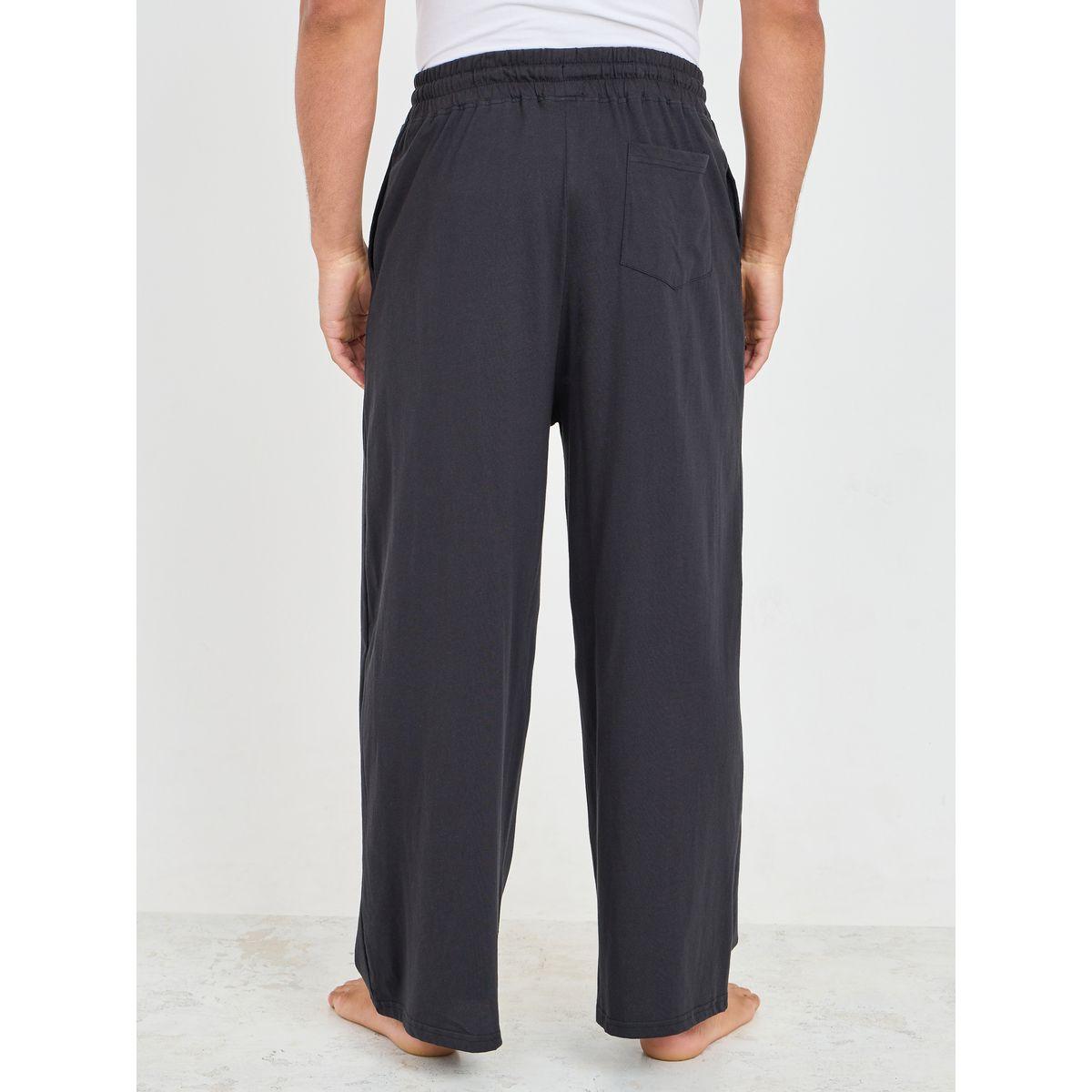 Styli Unwind Pocket Detail Wide Leg Pyjama with Drawstring Waistband-men-clothing-nightwear-pyjamaandshorts-image-4
